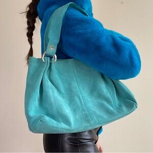 GAP Blue Suede Shoulder Bag